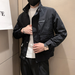 JK25-P88-控118秋季新款社会小伙立领夹克外套男  黑 2图片