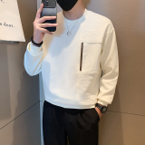 秋季新款潮牌圆领套头卫衣男W33-P65，男装卫衣，电商A370