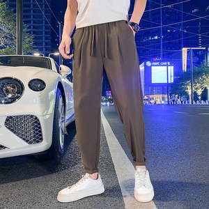 抖音 夏季冰丝男士休闲裤九分裤潮流百搭裤子男X698特P45控69图片