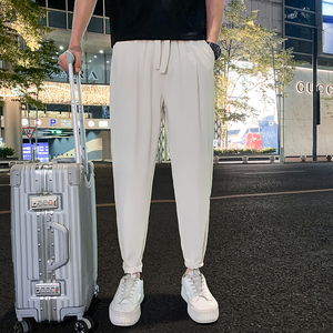 抖音 夏季冰丝男士休闲裤九分裤潮流百搭裤子男X698特P45控69图片