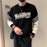 秋季新款个性潮牌撞色卫衣男W36-P65，男装卫衣，电商A370