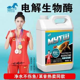 马印天王电解生物酶空气鱼缸活性净水去黄水绿水浑硝化细菌净水剂