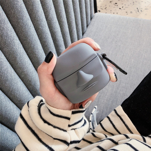 ins创意复活节岛石像适用AirPods1/2代保护套3代Pro头像苹果蓝牙耳机壳airpodspro个性潮无线4/5代耳机套男女