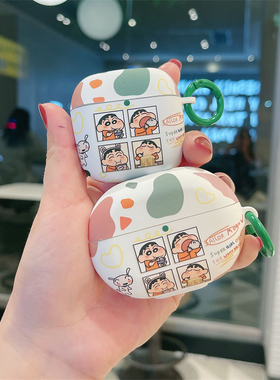 卡通蜡笔小新适用华为456代se4无线蓝牙耳机壳freebudspro4/5保护套clip2可爱5i防摔硅胶软壳SE2创意4e套6i7i