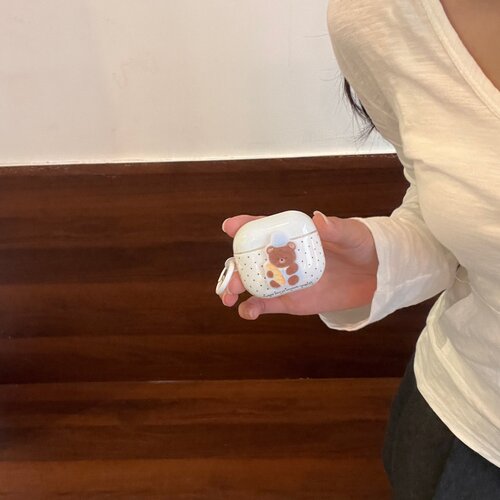 ins波点小熊AirPods防摔耳机壳