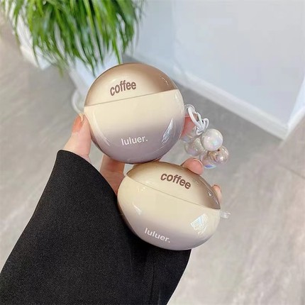 适用华为freebudsPro4保护套Pro3渐变咖啡色free clip蓝牙耳机壳se2/se3晕染防摔盒5i/4e软壳华为6硅胶壳6i潮