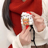 创意个性 2代适用苹果AirPodsPro二代硅胶软壳立体卡通AirPods三代防摔盒五代女 镜子kt猫小熊AirPods4保护套1