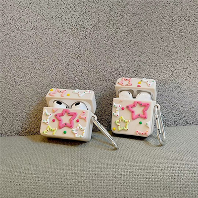 彩色星星苹果AirPods蓝牙耳机壳