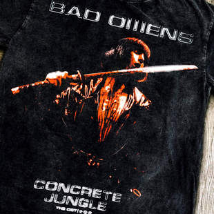 Bad Omens 女武士 美版重磅水洗做旧 金属乐队短袖T恤 出口单大码