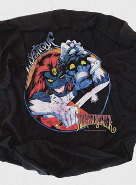 Marvel漫威Mystique VS Nightcrawler 夜行者 魔形女 重磅短袖T恤