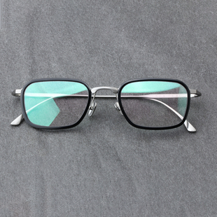 赛璐珞架超轻舒适纯钛男通用大脸潮方形镜框可配近视防蓝光10199