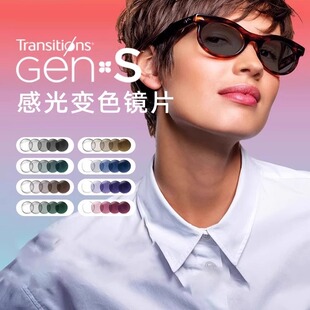 依视路变色镜片第九代全视线GEN S动态感光变色近视镜片防蓝光