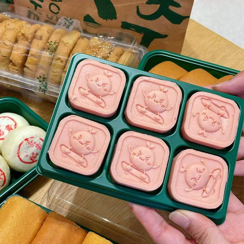 网红高档绿豆冰糕包装盒4粒6粒装