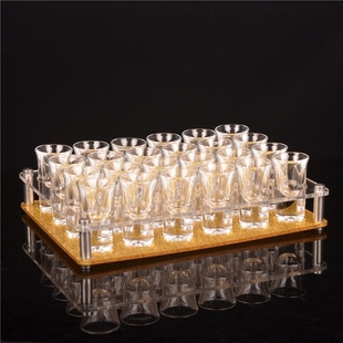 25ml白酒杯子弹杯架shot杯鸡尾酒杯KTV酒吧B52杯子一口杯酒架