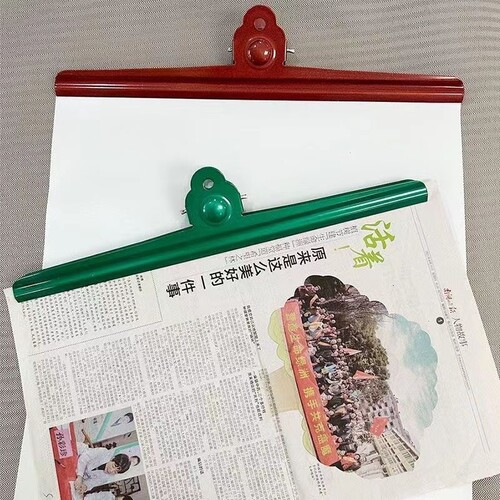加厚老式铁夹40cm加大加长报刊夹美术夹画板夹挂历夹强力资料文件