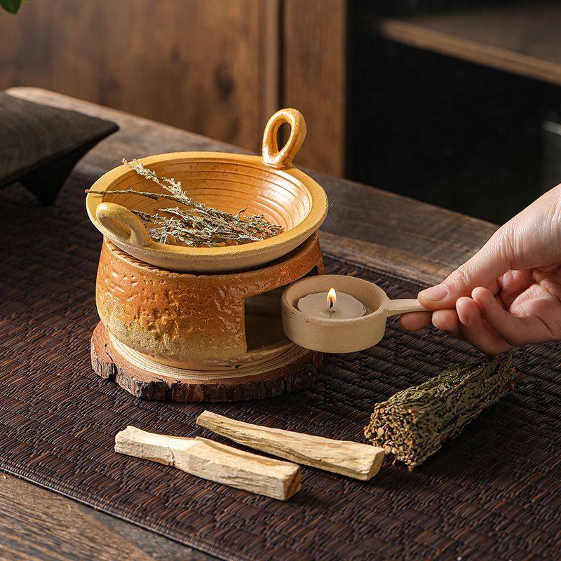 香薰炉小众高级陶瓷扩香器家用隔火烘烤焙茶蜡烛可干烧加热保温茶,餐饮具,茶饼盒,淘宝优惠券,粉丝福利购,淘宝优惠卷