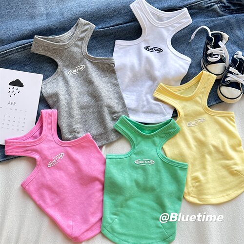 bluetime猫狗背心多巴胺简约原创