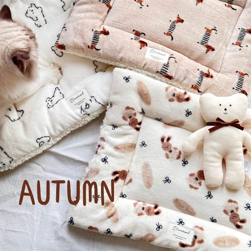 bluetime猫狗棉花绒珊瑚绒