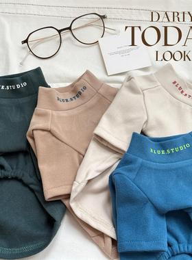 北欧极简～泰迪秋装雪纳瑞秋冬打底衫加厚德绒保暖大狗狗秋装高领