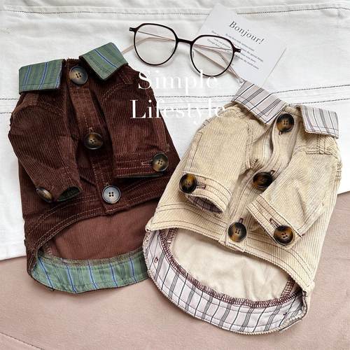 bluetime宠物灯芯绒复古外套原创