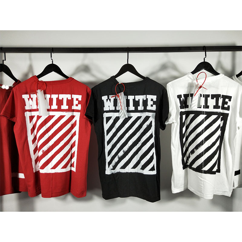 ¾µäOFF16SS ·Û±Ê»ù´¡ÌõÎÆ¶ÌÐäÄÐÅ®Çé¿íËɳ±TÐôºìÉ«ºÚÉ«WHITE³±