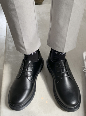 大码皮鞋男款48春季英伦商务正装休闲47黑色加宽加肥46结婚新郎鞋