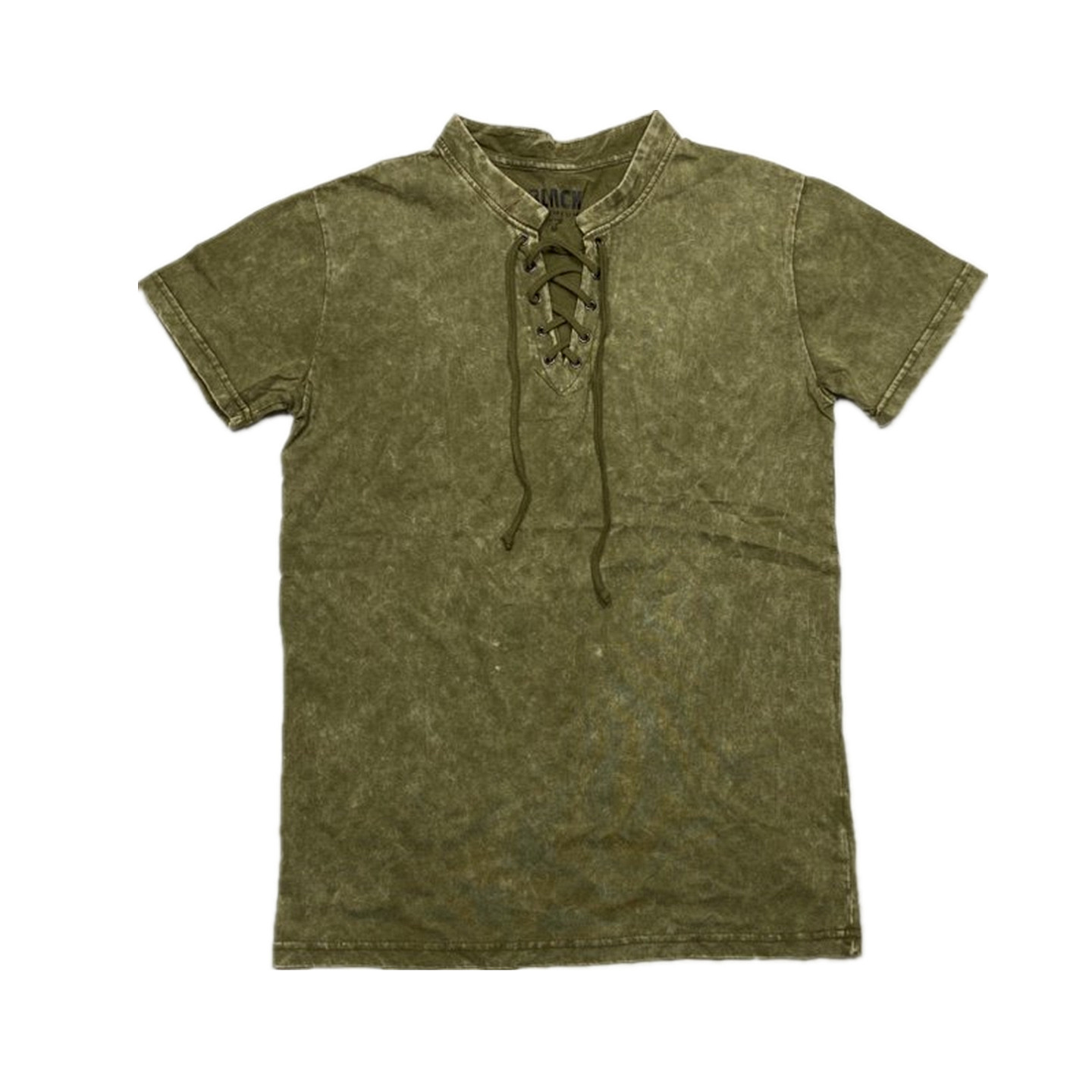 稀少几件包邮水洗做旧复古绑带立领短袖T恤男士军绿宽松纯色半袖,男装,T恤,淘宝优惠券,粉丝福利购,淘宝优惠卷