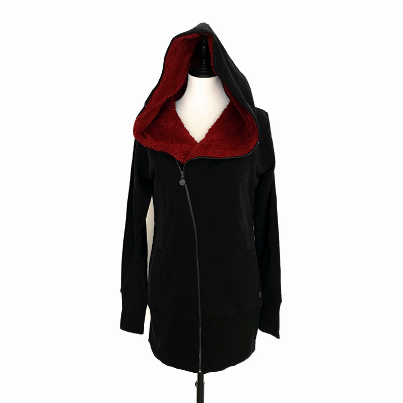 两色入~亚文化中长款长袖街头暗黑连帽卫衣拼接外套女巫微瑕包邮