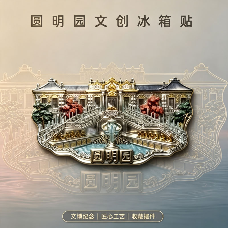北京圆明园文创金属磁吸冰箱贴古文化创意冰箱贴