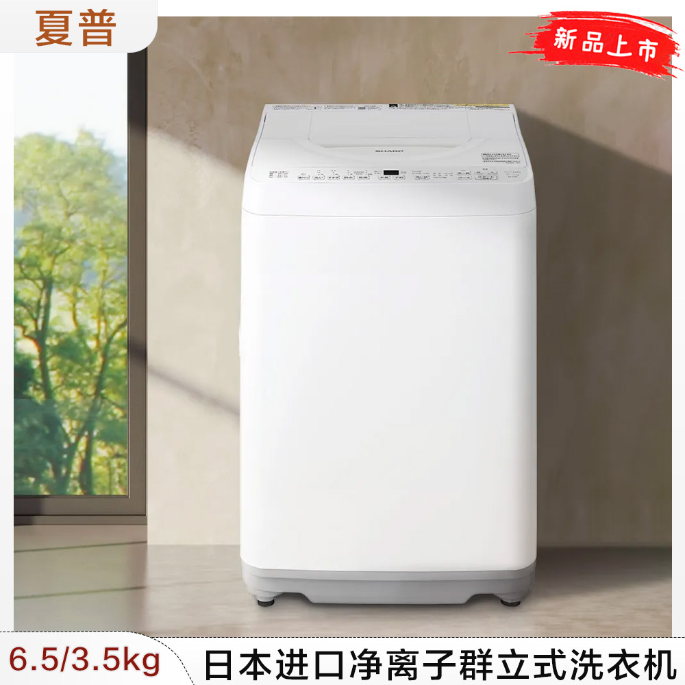 夏普25年新款6.5公斤立式洗衣机