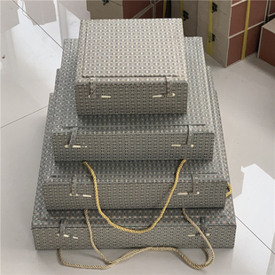 宋锦布锦盒加厚盘盒砚台盒瓷玉器包装盒瓷盘子盒挂盘盒大码盒骨针