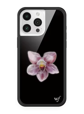 wildflow适用苹果17Promax手机壳野花壳子wf新款iphone16/15/14/13Pro欧美黑底兰花小鹿天使防摔保护套潮牌12