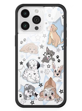 wildflow适用苹果17Promax手机壳野花壳子wf新款iphone16/15/14/13Pro欧美小狗派对防摔保护套潮牌12个性时尚