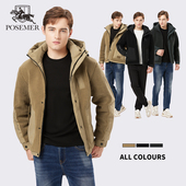 男装 PSM 2025秋冬新款 连帽羽绒服白鹅绒立领保暖羽绒外套