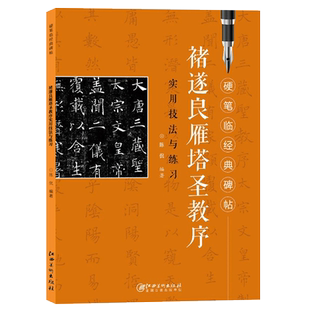 褚遂良雁塔圣教序实用技法与练习 硬笔临经典碑帖 硬笔钢笔楷书练字临摹历代碑帖 技法讲解书法学习硬笔临古帖 硬笔书法入门教程