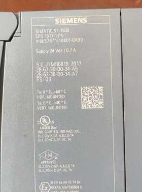 议价NEW511-1AK01西门子CPU1511-1PN中央处理器模组维修