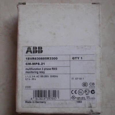 1SVR630885R3300 CM-MPS.21 ABB三相多功能监视继电器议价维修