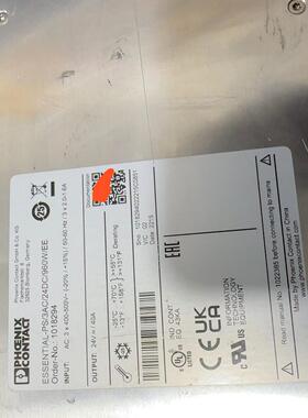 ESSENTIAL-PS/3AC/24DC/960W/EE 电源模块 货号1018294议价维修