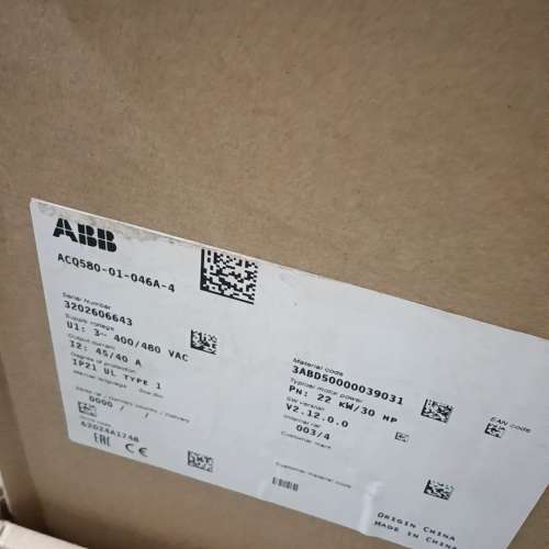 议价全新原装ABB变频器，型号ACQ580-01-046A-4，维修