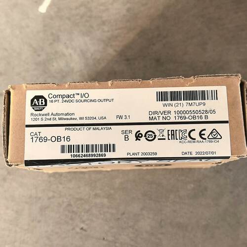 1769-OB16 Compact IO 16点24VDC工控输模块议价维修