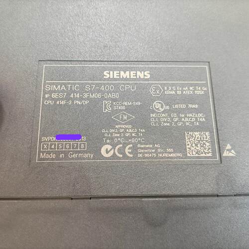 6ES7 414-3FM06-0AB0 PLC模块 CPU 414F-3 PN/DP议价维修