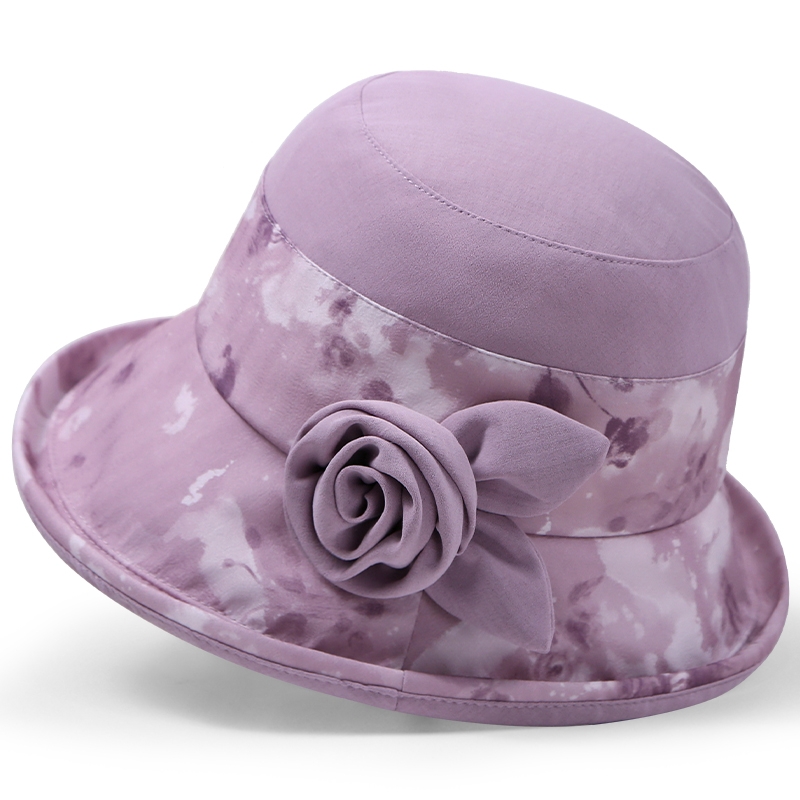 中老年人帽子女春秋天妈妈遮阳盆帽薄款透气防晒礼帽老人奶奶布帽