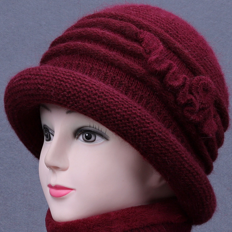 中老年人妈妈帽子女秋冬天针织毛线帽奶奶加绒保暖护耳老太太棉帽,服饰配件/皮带/帽子/围巾,帽子,淘宝优惠券,粉丝福利购,淘宝优惠卷
