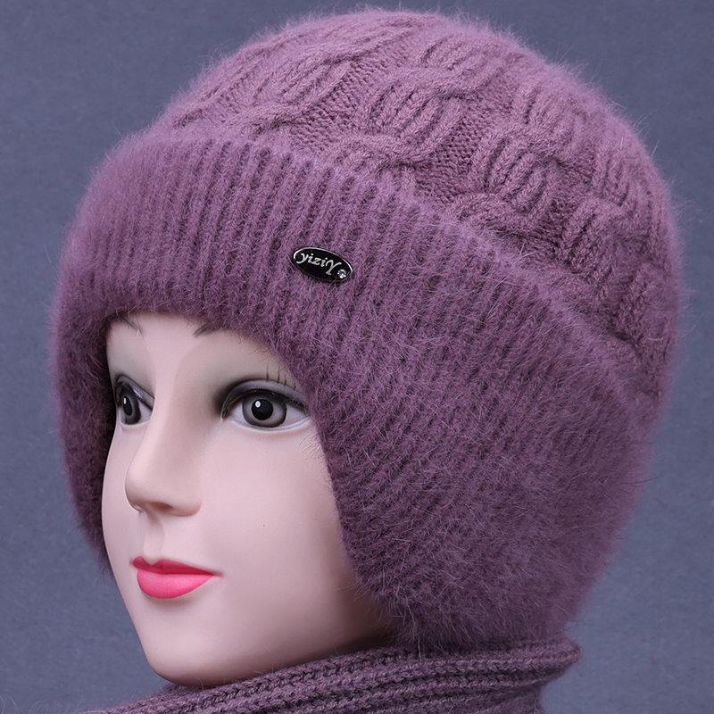 加绒加厚防寒保暖针织毛线帽冬季