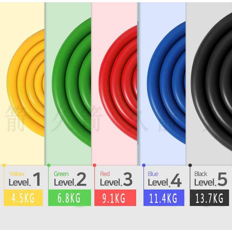 拉力器套装tpe100磅室内健身弹力绳多功能拉力带11件套拉力绳