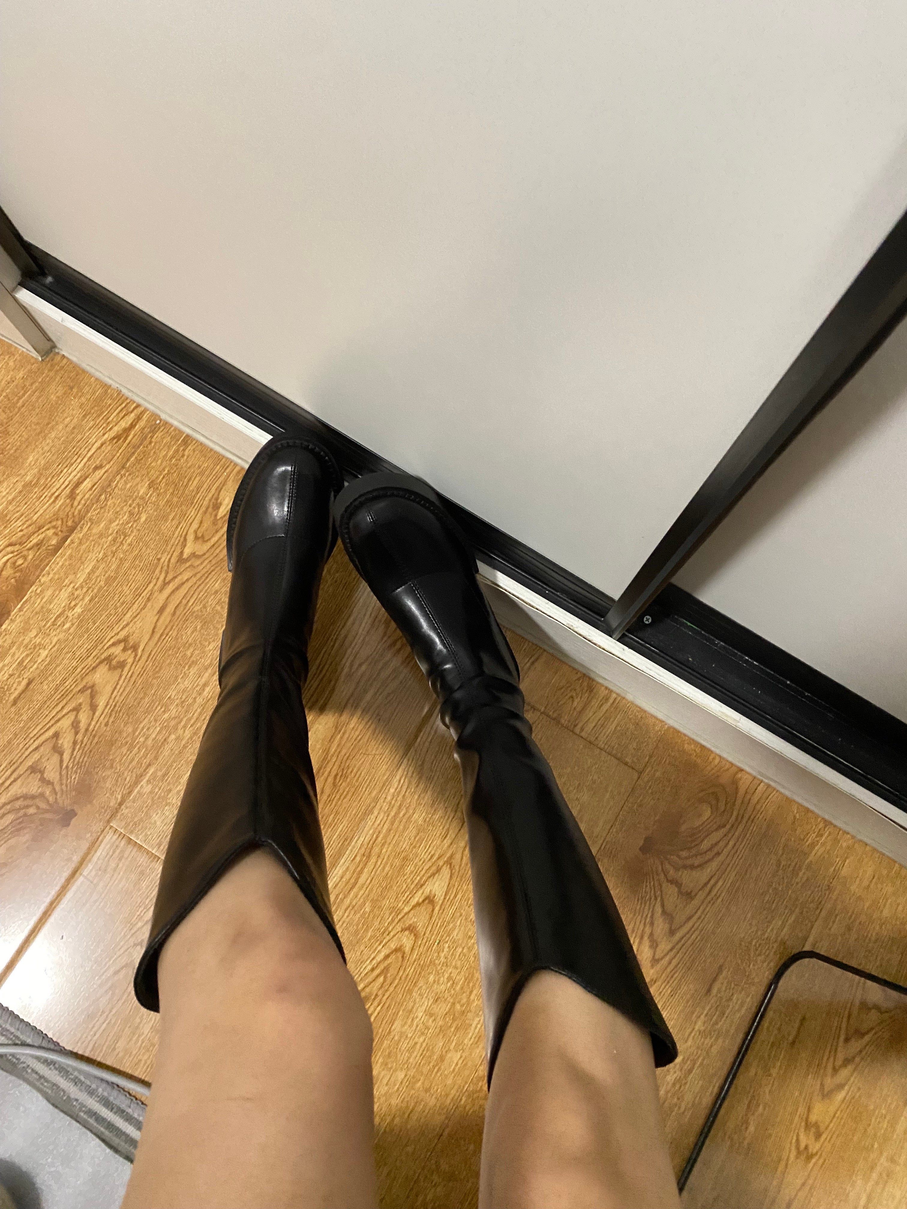 胖MM不过膝高跟厚底V口骑士靴粗跟高筒靴弹力瘦瘦靴小个子长筒靴,女鞋,时装靴,淘宝优惠券,粉丝福利购,淘宝优惠卷