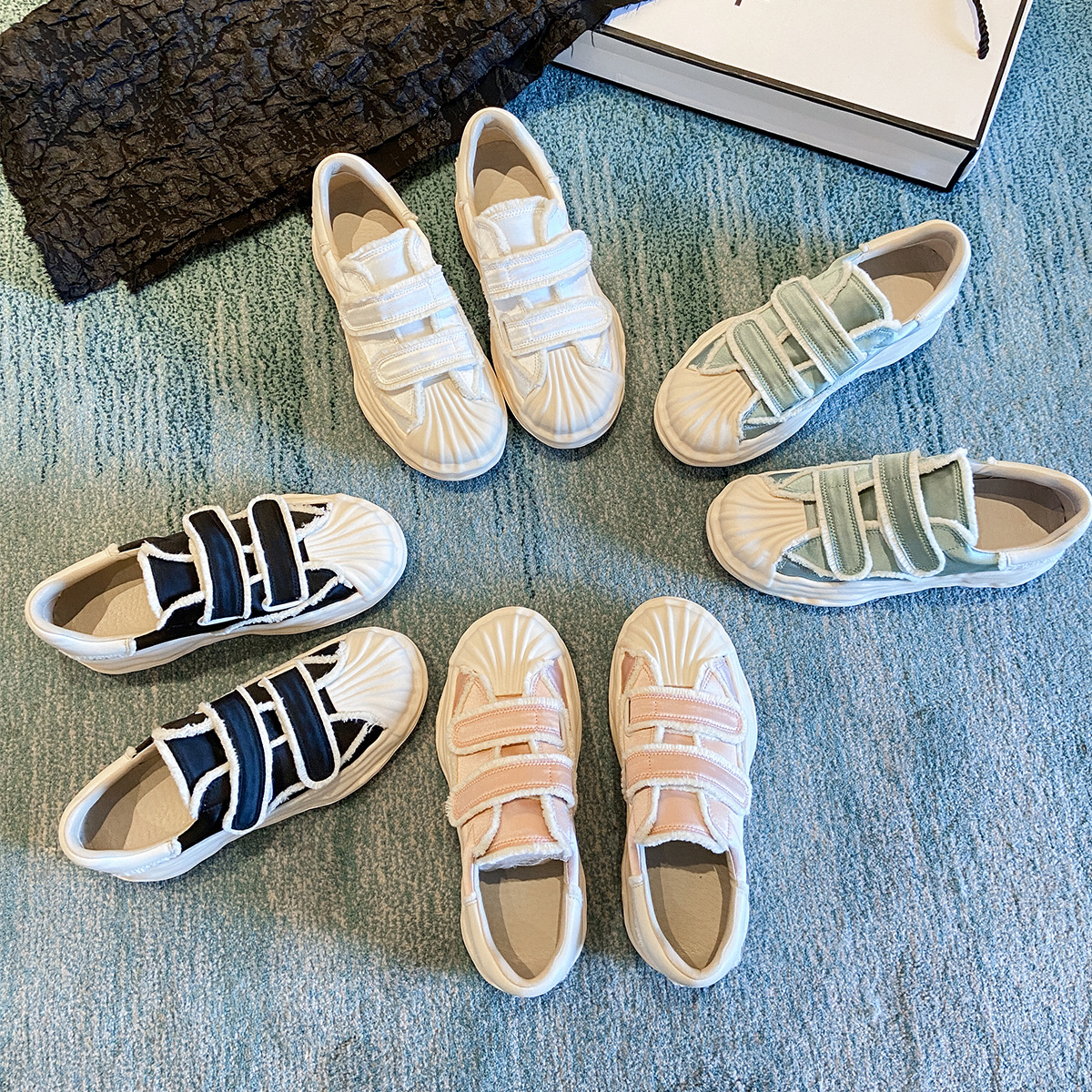 休闲板鞋西班牙小众帆布鞋女