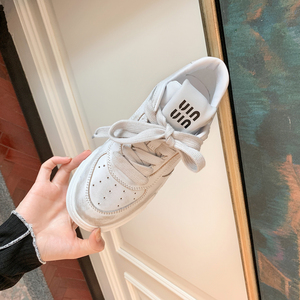 2025春秋新款韩国真皮厚底做旧脏脏鞋子运动休闲板鞋女百搭小白鞋