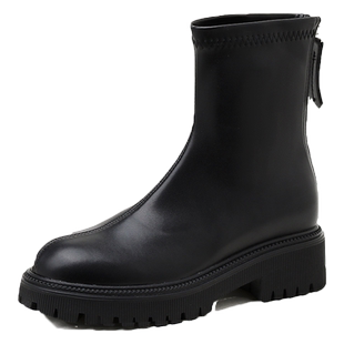 马丁靴子女冬季加绒厚底百搭2025年新款短靴女瘦瘦骑士靴春秋单靴