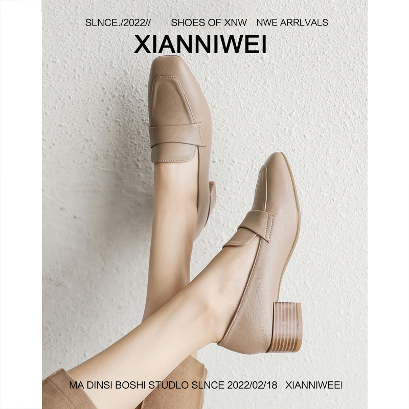 英伦风小皮鞋一脚蹬软底单鞋